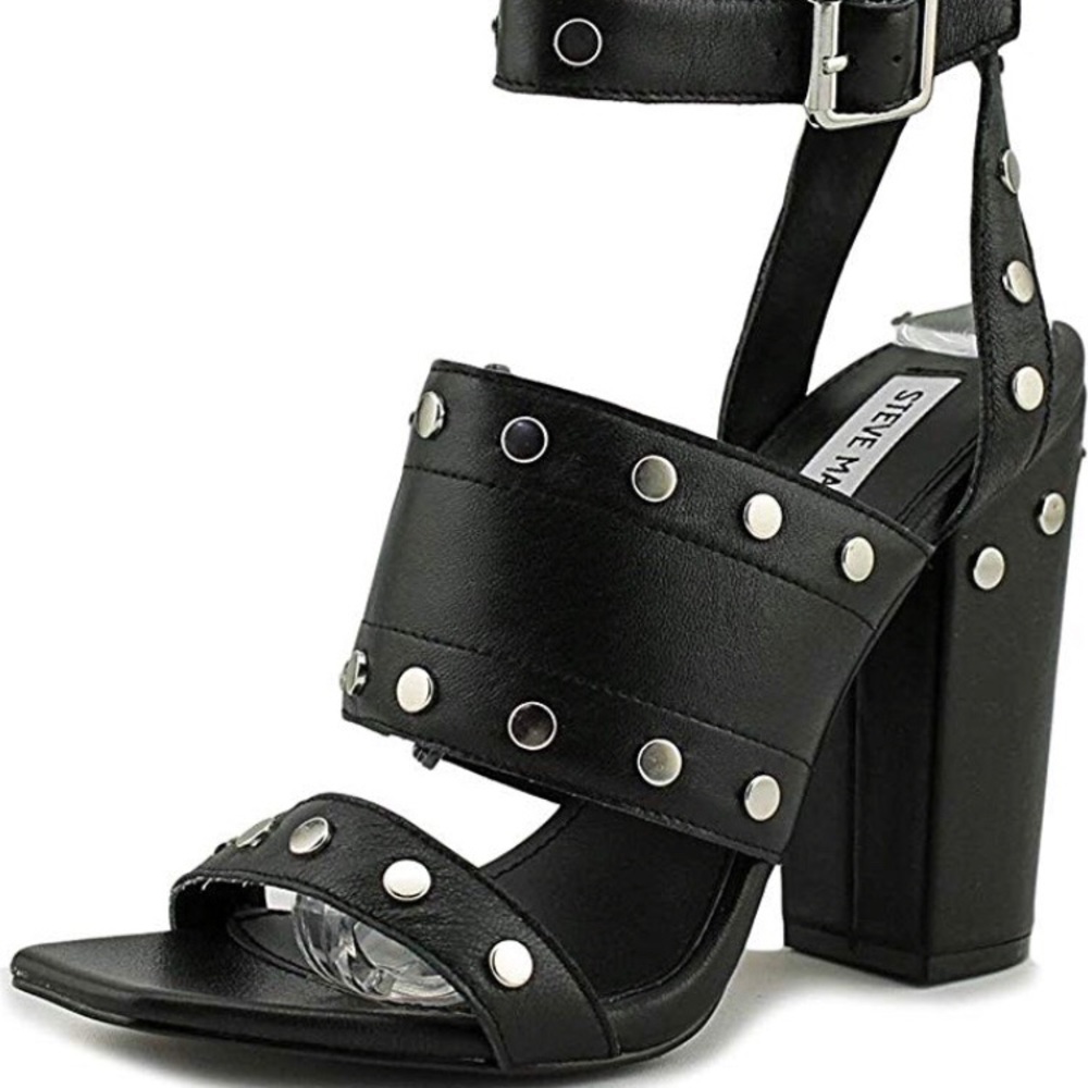 Steve Madden Jansen leather open toe heel